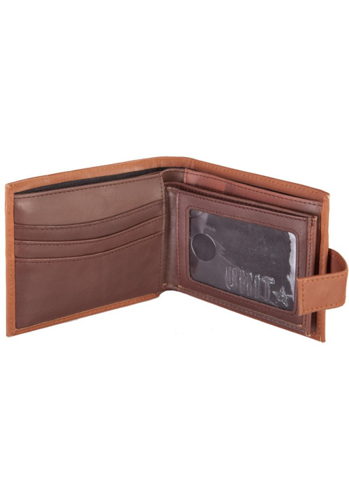UNIT - CONTENDER LEATHER WALLET BROWN ONE SIZE