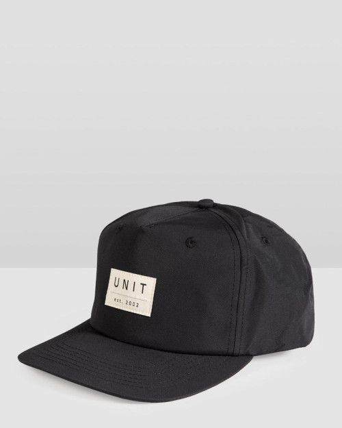 UNIT - COURTZ SNAPBACK CAP BLACK ONE SIZE