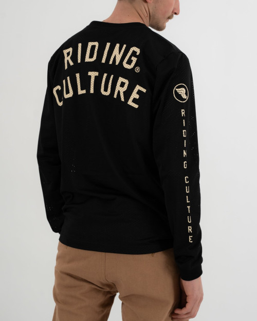 RIDING CULTURE - LOGO MESH JERSEY BLACK 