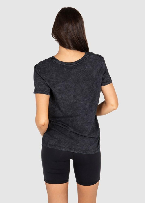 UNIT - SPEED MACHINES LADIES TEE STONEWASH BLACK XS