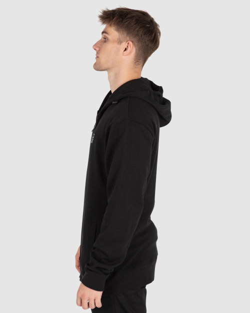 UNIT - STEP ZIP THRU HOODIE BLACK