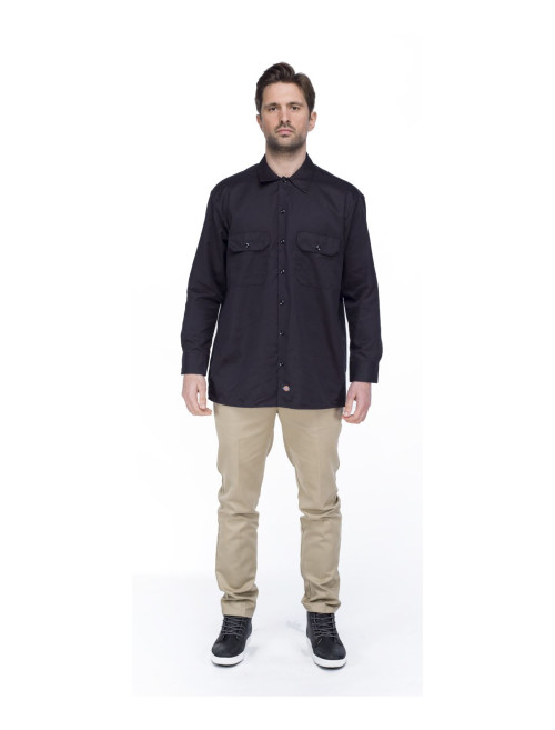 DICKIES - LONG SLEEVE WORK SHIRT BLACK S