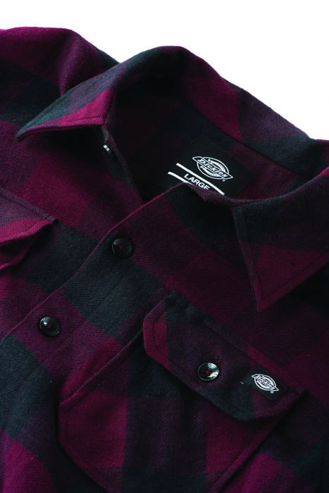 DICKIES - SACRAMENTO FLANNEL MAROON 2XL