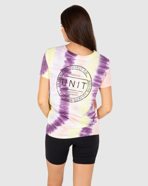 UNIT - GROOVE LADIES TEE TIE DYE M