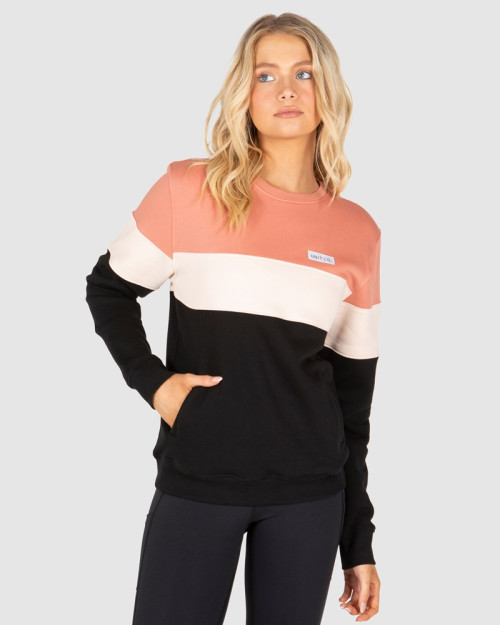 UNIT - COCO LADIES CREW NECK DUSTY ROSE S
