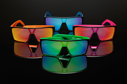UNIT - COMMAND SUNGLASSES MATTE BLACK NEO PINK POLARISED ONE SIZE