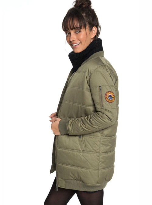 ROXY - FADE OUT PADDED BOMBER JACKET OLIVE M