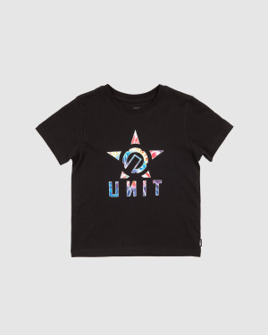 UNIT - SKY DYE KIDS TEE BLACK