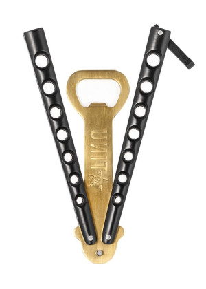 UNIT - FLICK BOTTLE OPENER BLACK/GOLD ONE SIZE