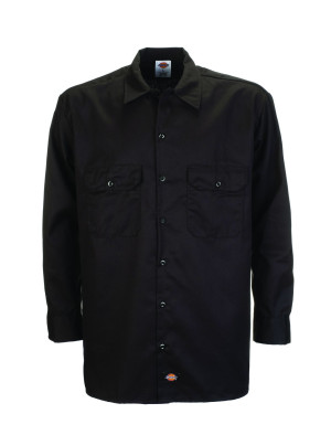 DICKIES - LONG SLEEVE WORK SHIRT BLACK