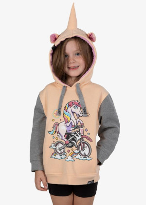 UNIT - UNIRIDE KIDS HOODIE PEACH