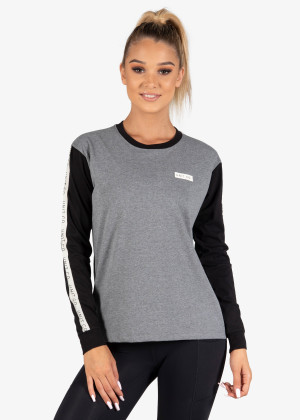 UNIT - NOVEL LADIES LONGSLEEVE GREY MARL