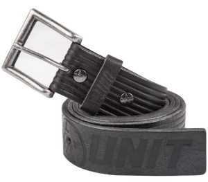 UNIT - HORIZON LEATHER BELT BLACK