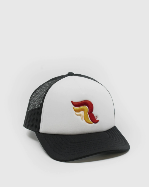 RIDING CULTURE - LOGO TRUCKER HAT BLACK WHITE