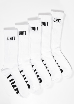UNIT - HI LUX SOCKS 5 PACK WHITE