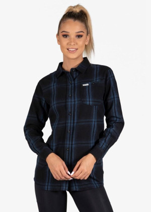 UNIT - FRASER LADIES FLANNEL SHIRT BLUE