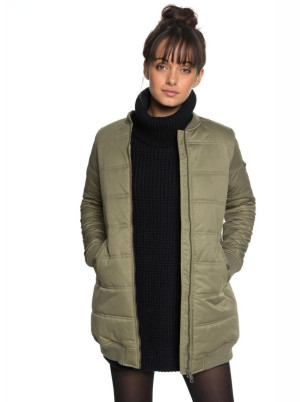 ROXY - FADE OUT PADDED BOMBER JACKET OLIVE